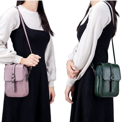 100% Genuine Leather Women's mini Messenger Shoulder Bag Vintage Crossbody Bag