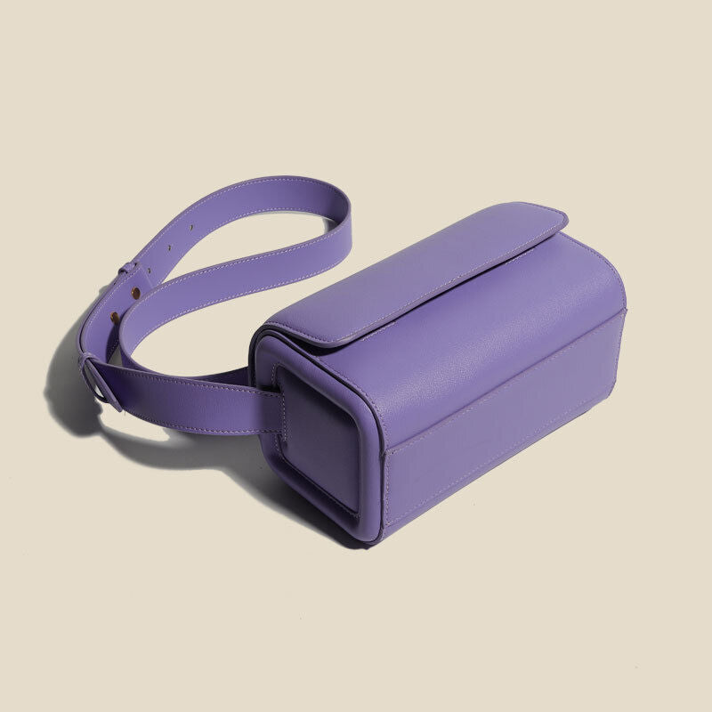 Small Flap Real Leather Camera Box Handbag Clutch Crossbody Purse Shoulder bag