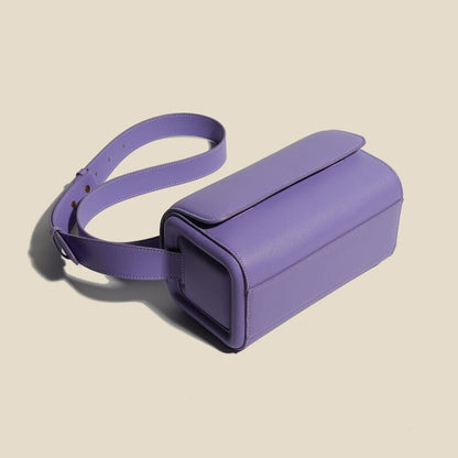 Small Flap Real Leather Camera Box Handbag Clutch Crossbody Purse Shoulder bag