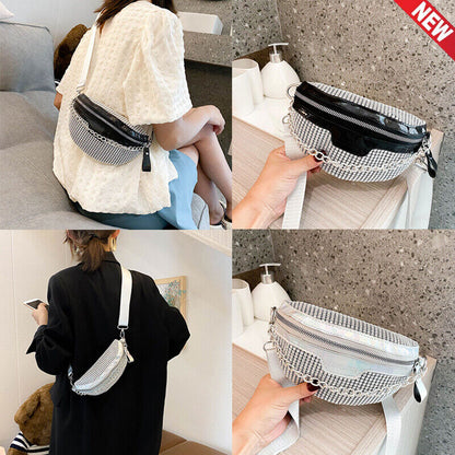 Womens Shiny Crystal Bag Rhinestone Underarm Bag Handbag Clutch Bag Shoulder Bag