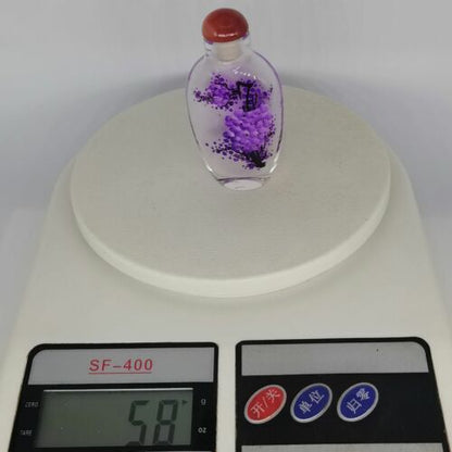 Chinese Old Beijing Glaze Inside Painting Painted Exquisite Pattern Snuff Bottle