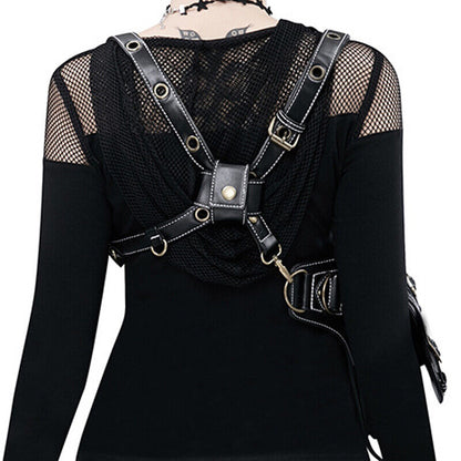 Lady's Leather Leg Drop Belt Bag Punk Rock Motorcycle Thigh Hip Waist Fanny Pack