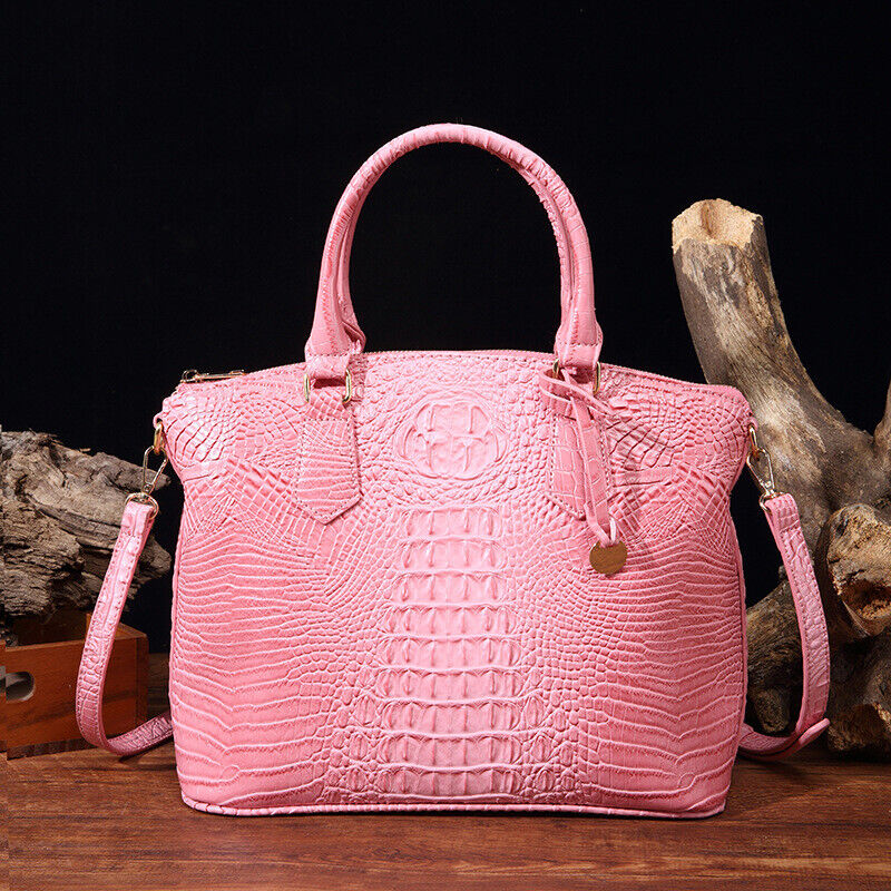 Women Patent Leather Crocodile Handbag Sling Satchel Tote Shoulder Bag Party Bag