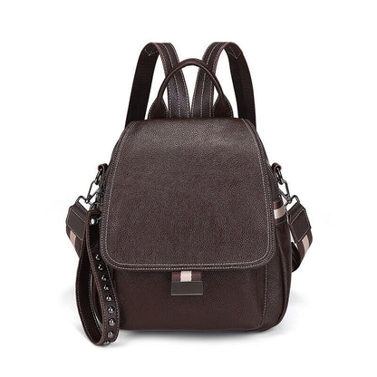 Ladies Leather Backpack Purse Anti-Theft Rucksack Travel Bag Satchel