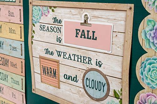 Teacher Created Resources Blank calendar measures 24" x 18", Rustic Bloom
