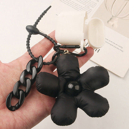 Keychain Black Green Couples Matching Bag Charm Flower Accessories Cute Lanyard