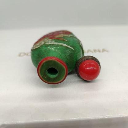 chinese snuff bottles peking glass vintage box carved crane statue love gifts