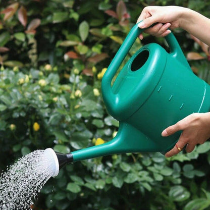 2-Gallon Plastic Watering Can Green Durable and Stylish Garden Essential