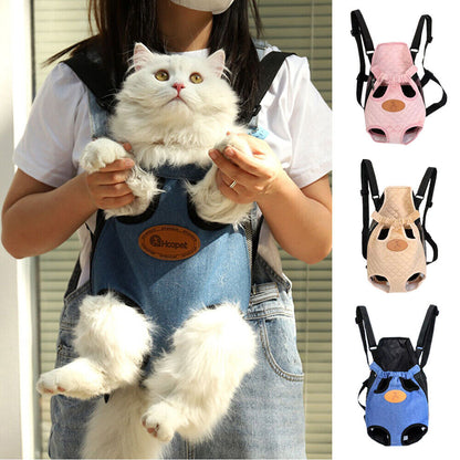 Pet Carrier Backpack Adjustable Pet Front Cat Dog Carrier Travel Bag Legs Out
