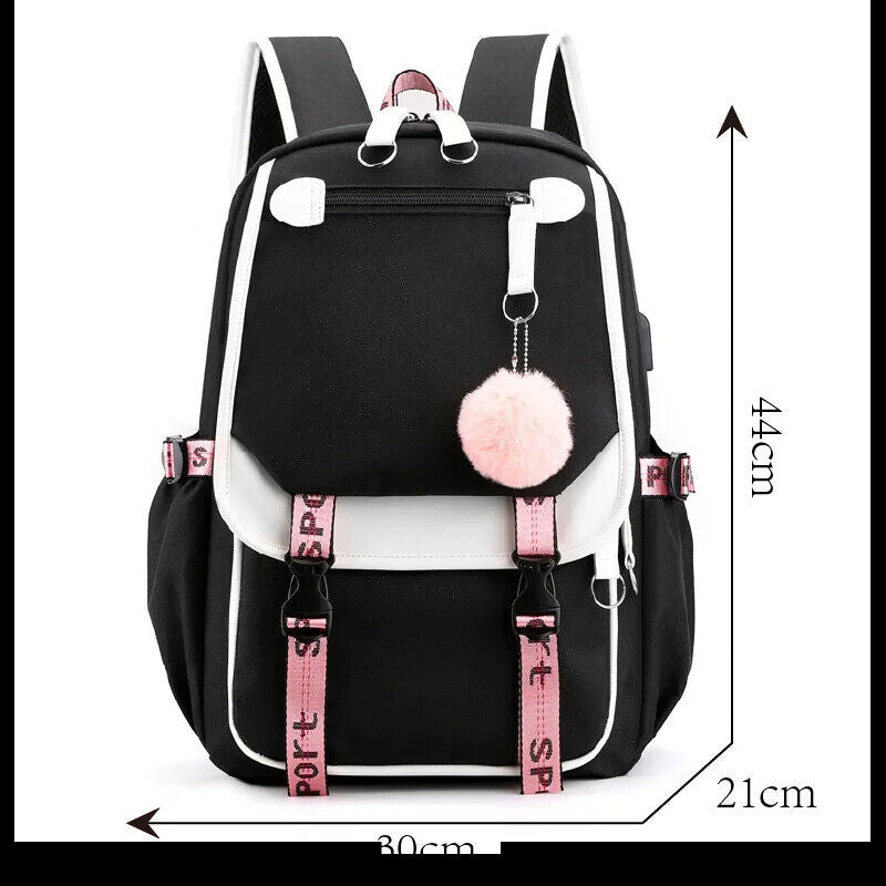 School Bags Teenage Girls Canvas Schoolbag Student Book Bag Teen School Backpack