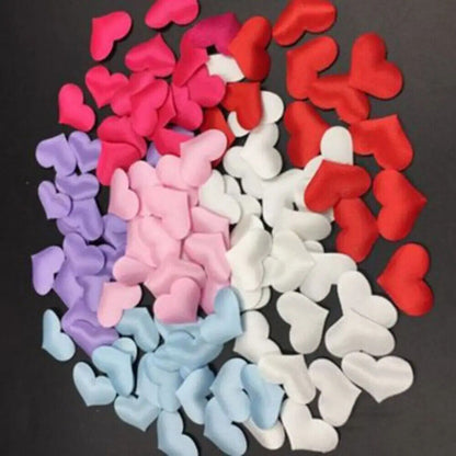 Wedding Party Decoration 100Pcs Padded Fabrics Throwing Petals Love Heart Decors