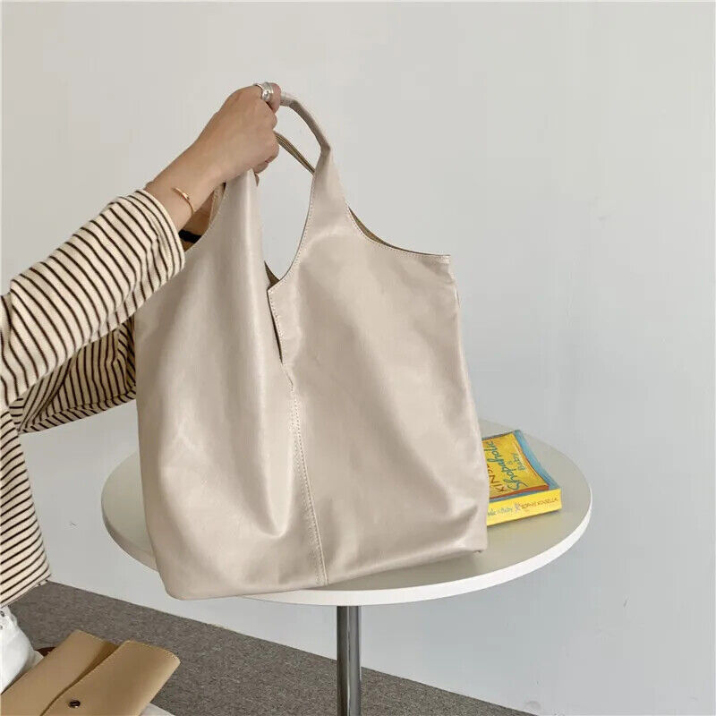 Shoulder Bag For Women PU School Work Business Bag Female Double Side