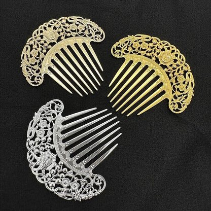 Women Hair Accessories Metal Combs Chinese Hairpins Retro Hollow Hanfu Ornaments