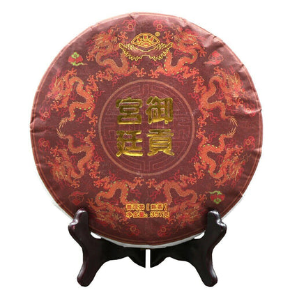 357g 2021 Yunnan MengHai Ripe Puer Tea GongTing Compressed Shu Puerh Chinese Tea