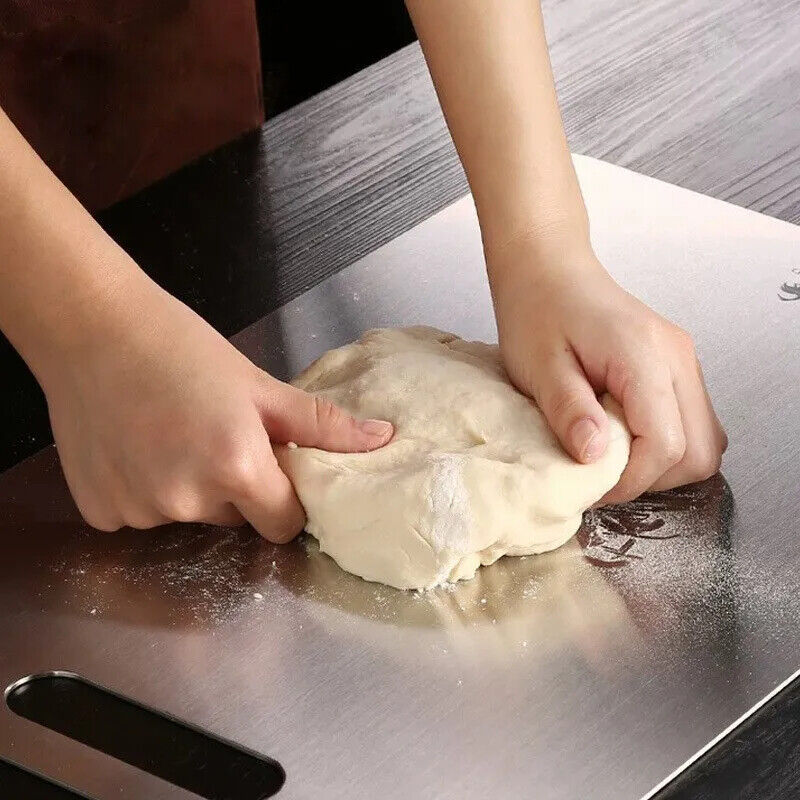 Chopping Boards 304 Stainless Steel Double Sided Thick Heavy Duty Cutting Blocks