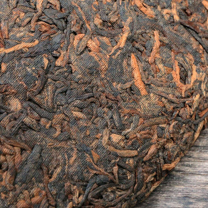 GongTing Compressed Organic Puerh Tea 357g/12.59oz Natural MengHai Ripe Puer Tea