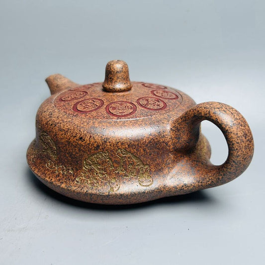 Vintage Chinese Yixing Purple Clay Teapot Zisha Exquisite Tea Set Collectibles