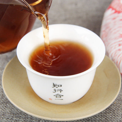 357g 2020 Chuan Shi Jia Ming Ancient Ripe Puer Tea Menghai Old Tree Shu Puer Tea