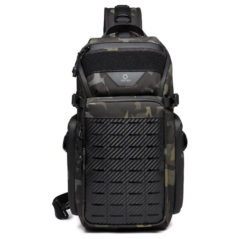 OZUKO Large Capacity Crossbody Bag Outdoor Daypack Waterproof Bag Sling Backpack