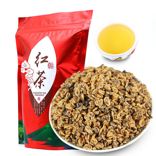 Golden Dianhong Black Tea Yunnan Fengqing Dian Hong Huang Jin Luo Loose Leaf