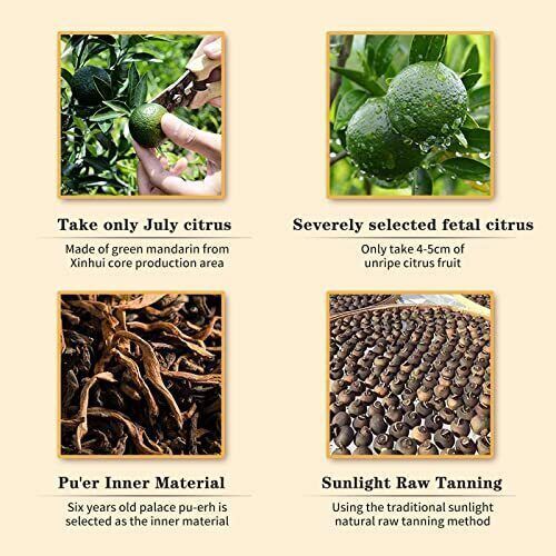 Puer Ripe Tea Xiao Qing Gan Puerh Tea -500g Palace Orange Peel Chenpi Citrus