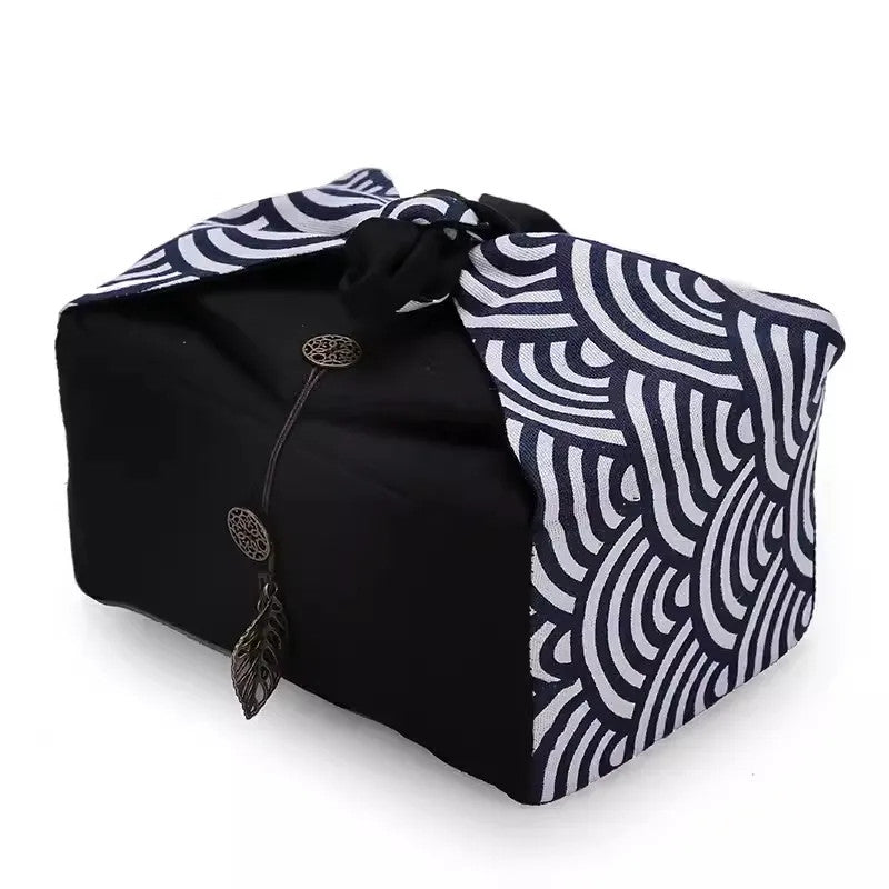 Exquisitely Portable Cotton Linen Tea Set Storage Bag 1 Pot 4 Cups Tea Bag