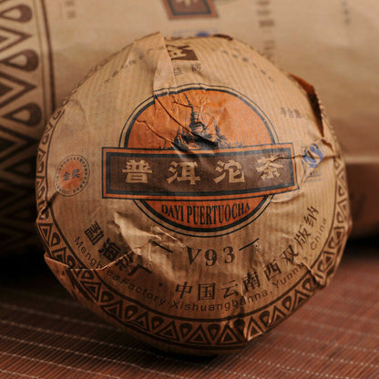 TAETEA V93 TuoCha * 2007 Yunnan Menghai Dayi High Grade Ripe Pu'er Tea Puer 250g