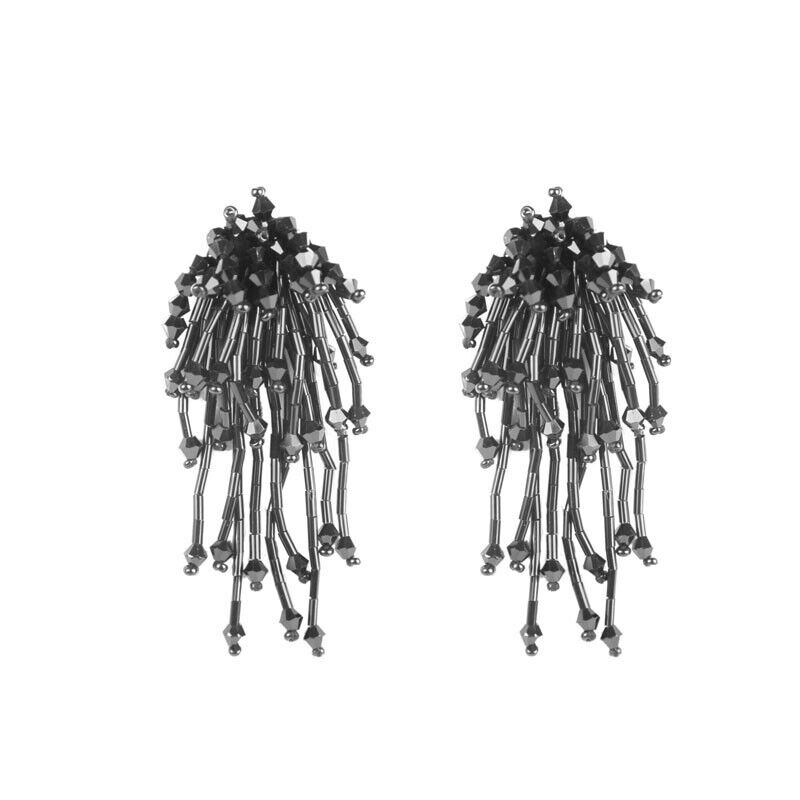Tassel Nail Bead Cloth Paste Bag Earrings Jewelry Accessories Patch DIY Material