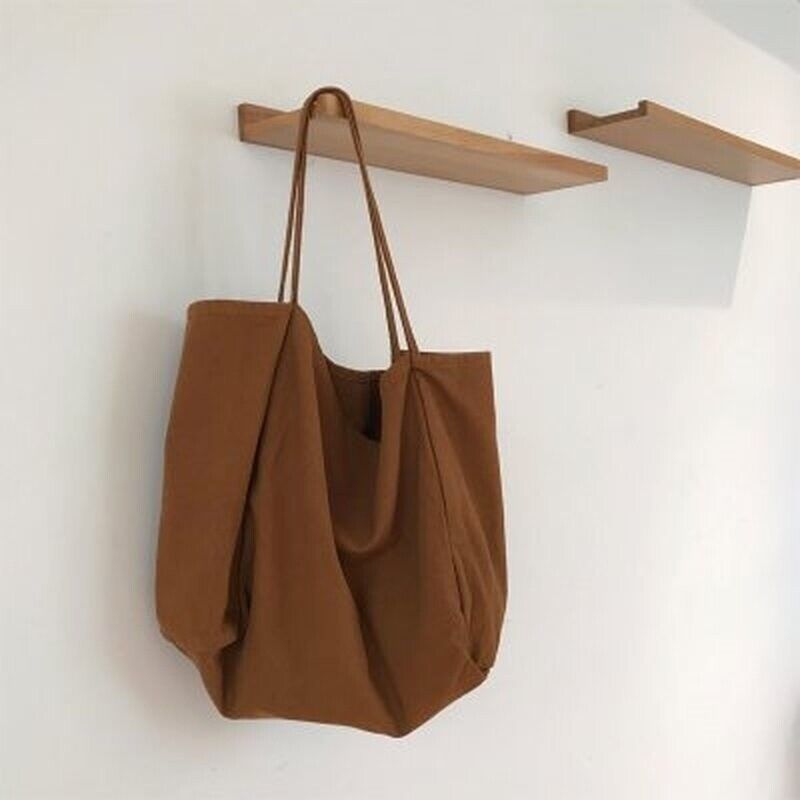Women Canvas Tote Shoulder Bag Ladies Large Capacity Durable Shopping Handbag#h