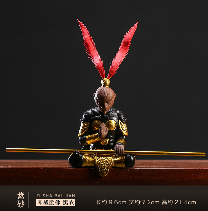 Monkey king statue creative home table decoration on sales yixing zisha tea pet