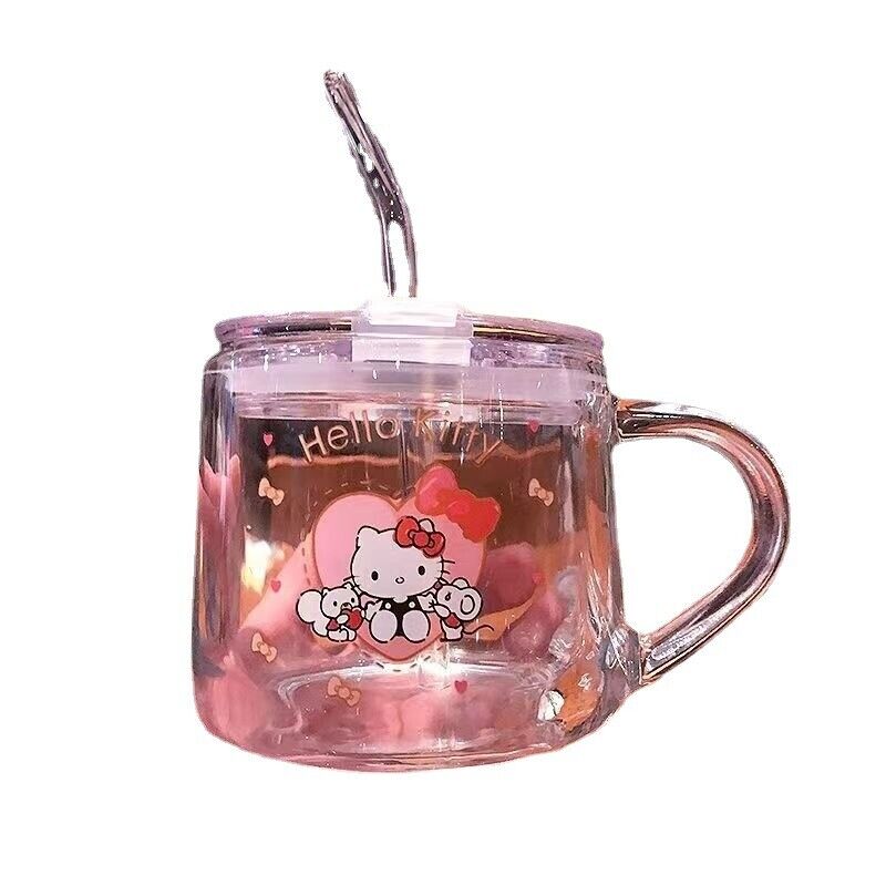 Kuromi Big Belly Straw Water Cup Milk Juice Drink Water Cup Cute Cartoon
