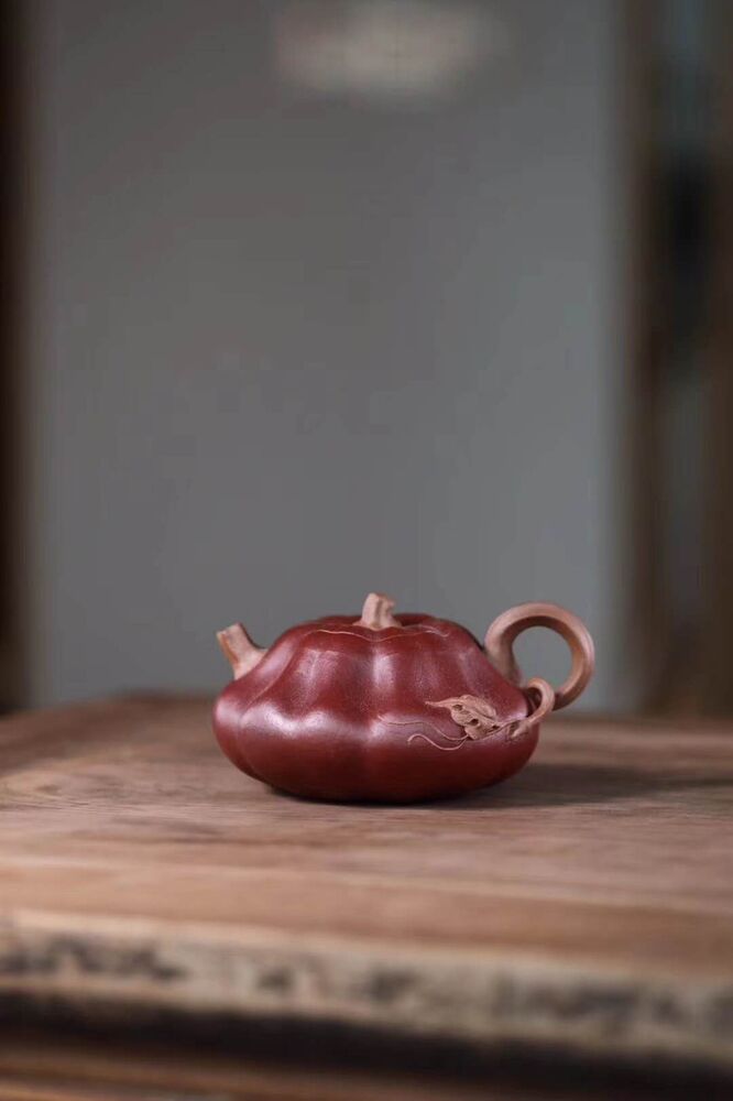 230cc chinese Yixing Handmade Zisha QingShui clay Teapot Pumpkin Hu Tea Pot