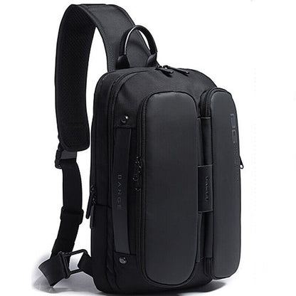 New Designer Men's Sling Backpack Oxford cloth Waterproof Crossbody Bag USB Port