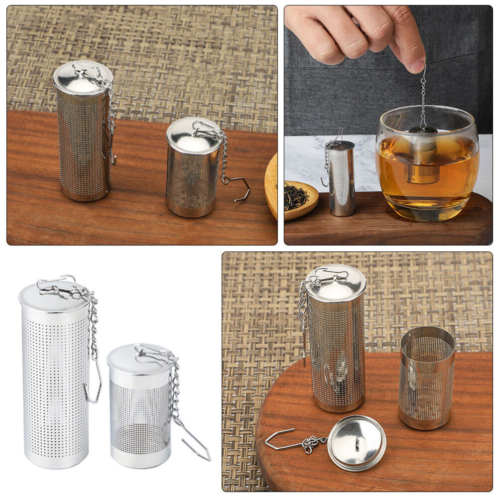 2Pcs mesh tea steeper Stainless Steel Tea Filter Metal Tea Infusers Tea Bag