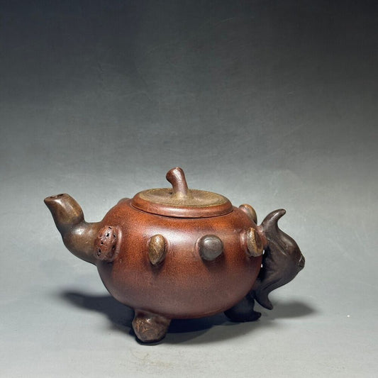 Chinese Yixing Zisha Clay Handmade Exquisite Teapot （百果壶 底款：蒋蓉）