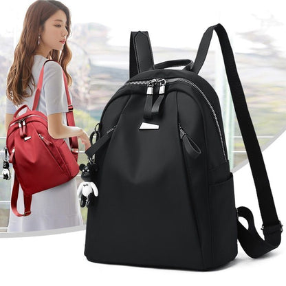Large Travel Anti-theft Backpack Waterproof Shoulder Bag Oxford Polyester Khaki