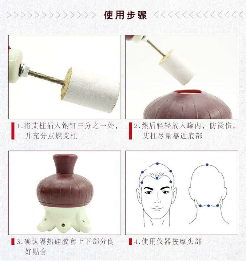 Head Therapy Moxibustion Apparatus Portable moxa Household Ceramic Pot Massage艾灸