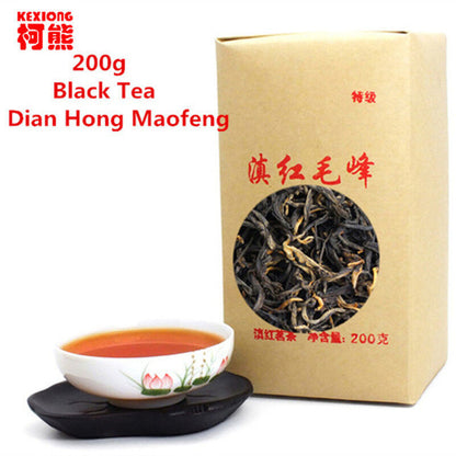 Top Organic Dian Hong Maofeng Tea Premium Large Congou Black Tea Loose Leaf 200g