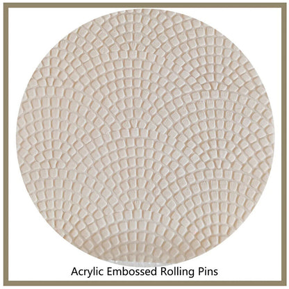 Embossed Rolling Pin Acrylic Bakery Mini 3D Dough Tools Fondant Craft Decoration