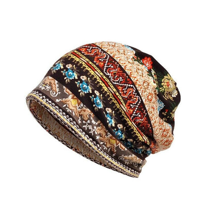 Women Floral Baggy Slouchy Beanie Hat Headwear Scarf Snood Hat Cancer Chemo Caps