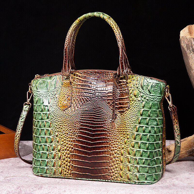 Womens Patent Leather Crocodile Handbag Sling Satchel Tote Shoulder Bag Colorful
