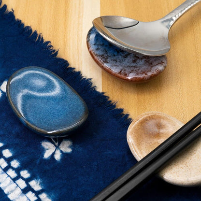 Ceramic Spoon Rest for Stove Top Heat Resistant Utensil for Kitchen 3 Pieces