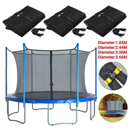 6/10/12/14 Feet 6/8 Poles Trampoline Net Nylon For Children Jumping Pad Safety