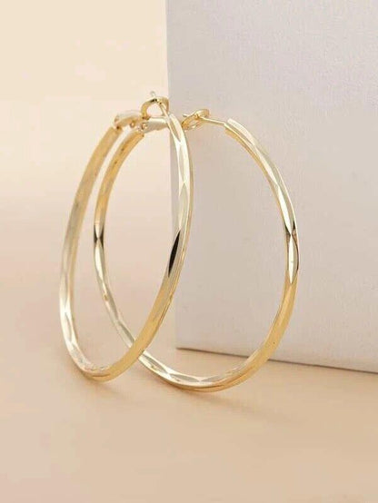 Aretes Argollas En Oro 10k Pendientes Joyería Fina De Moda Regalos Para Mujer X