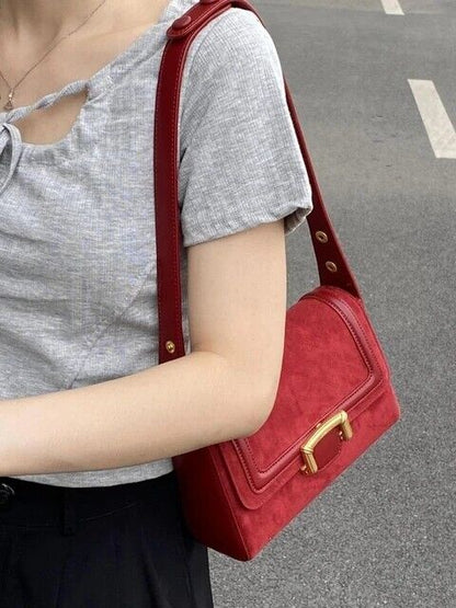 Women's Vintage Satchel Handbag Elegant Top Handle Classic Bag Retro Gift