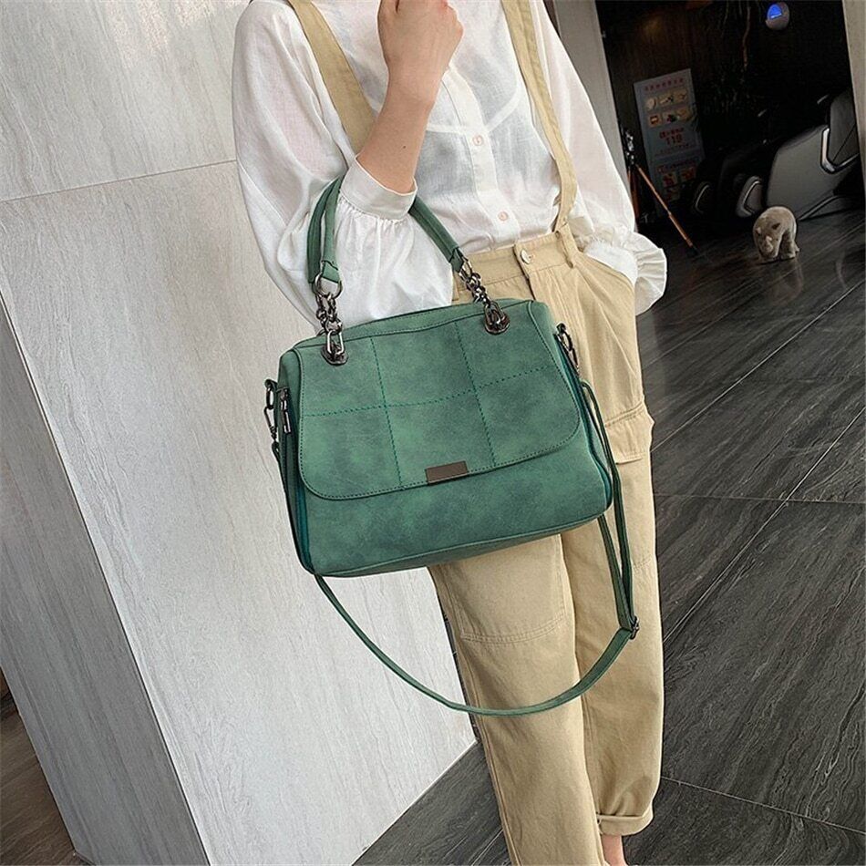 Ladies Handbag Women's Shoulder Bag PU Leather Tote Travel Handbag Female Bag