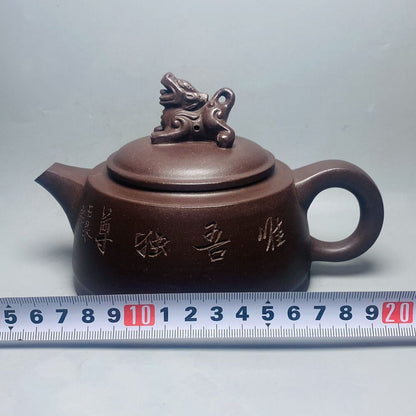 Chinese Yixing Purple Clay Teapot Tea Set Pot Zisha Ceramic Cute Decor Figurine