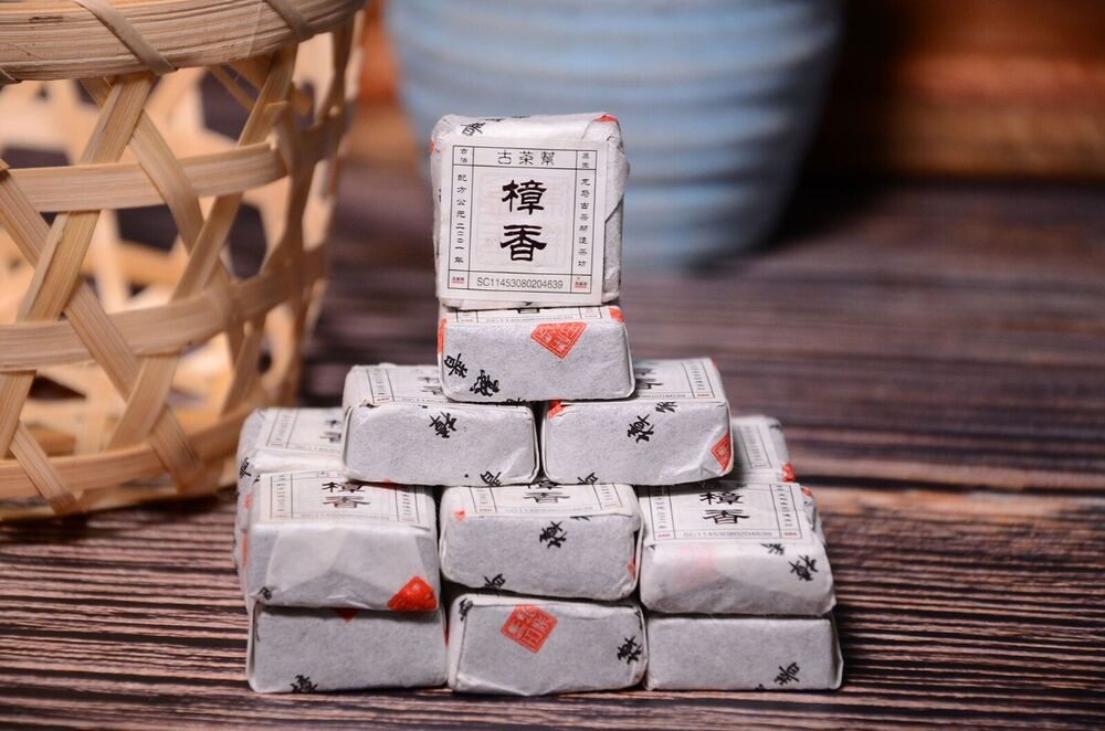 500g Camphor Puerh Ripe Tea Small Square Brick Yunnan Mini Small Tuo Menghai Tea