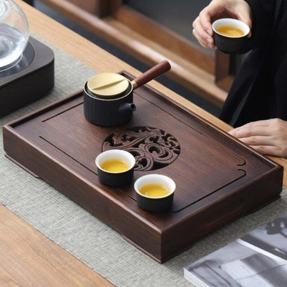 Bamboo Tea Tray with Water Storage|Gong Fu Tea Tray|Tea Accessories