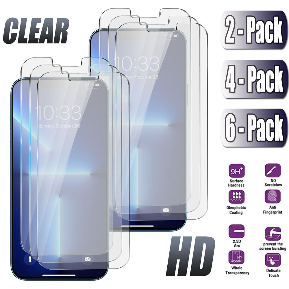 For Apple iPhone 13/13 Pro/13 Pro Max Tempered Glass Clear Screen Protector